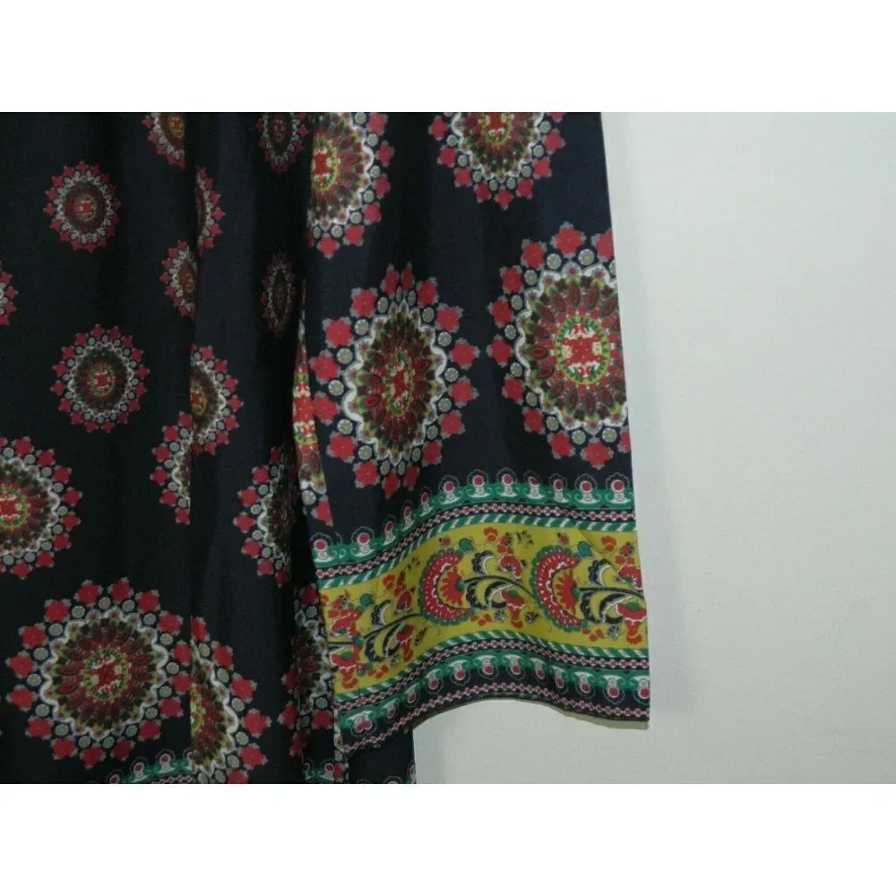 Band of Gypsies Zoe & Rose Dress Blue‎ Floral Off The Shoulder Bell Sleeves Mini
